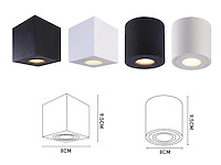 8 x gu10 waterdicht opbouwspot armatuur wit 9,5cm - afbeelding 7 van  7