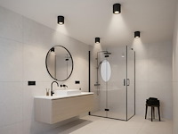 8 x gu10 waterdicht opbouwspot armatuur zwart 9,5cm - afbeelding 3 van  7