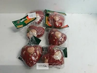 8 x hangdeco hart steen 7 cm - afbeelding 2 van  3
