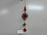 8 x hangdeco rode kralen 15 cm - afbeelding 3 van  3