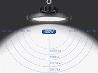 8 x highbay ufo 100w - pro design smd - dimbaar - koud wit 6500k - afbeelding 5 van  9