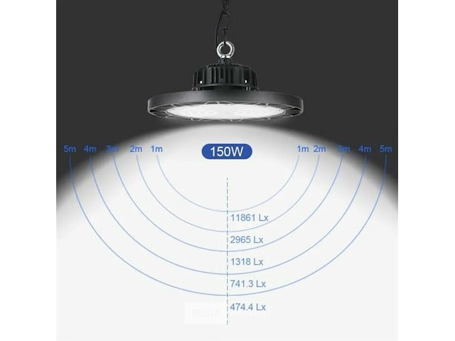 8 x highbay ufo 150w - pro design smd - dimbaar - koud wit 6500k - afbeelding 5 van  10