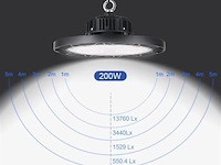 8 x highbay ufo 200w - pro design smd - dimbaar - koud wit 6500k - afbeelding 2 van  9