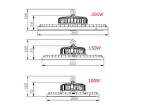 8 x highbay ufo 200w – pro design – instelbaar vermogen (60% / 80% / 100%) – 6500k cool white - afbeelding 3 van  9