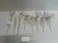 8 x ijspegel 14 cm 5 x sneeuwmanhoofd 3 x spies - afbeelding 1 van  3