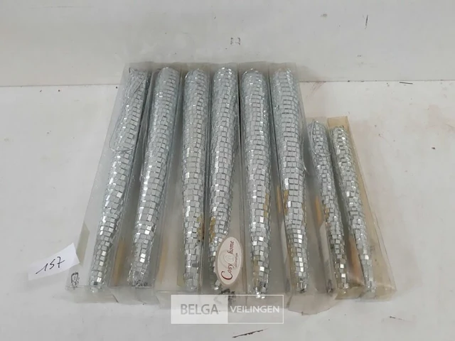 8 x ijspegel 2 assorti zilver - afbeelding 2 van  3