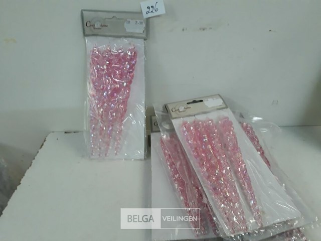 8 x ijspegel 4 stuks roze 18 cm - afbeelding 1 van  3