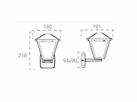 8 x intec prisma up wand lantaarns antraciet - afbeelding 2 van  5
