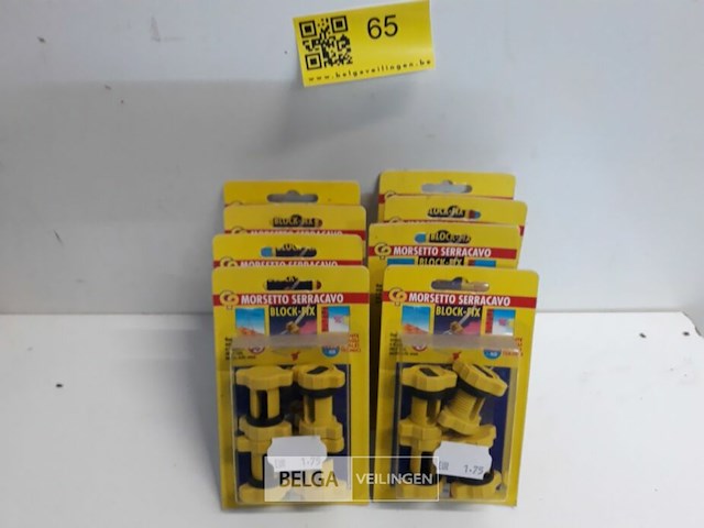 8 x kabelspanners 4 stuks pvc block-fix - afbeelding 1 van  3
