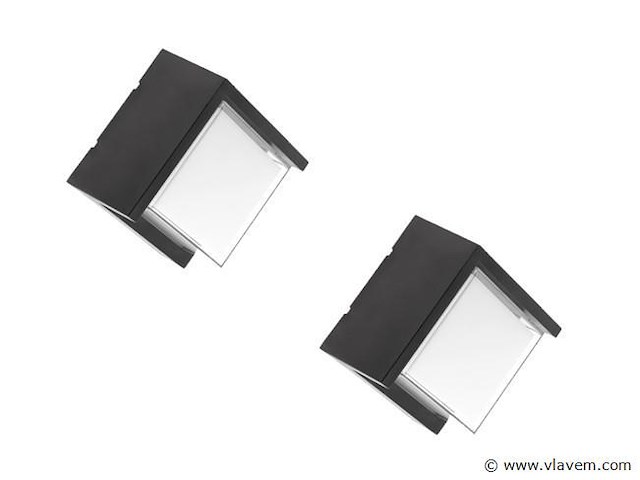 8 x karo led buiten wandlamp opaal - afbeelding 4 van  6