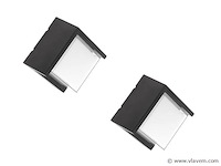 8 x karo led buiten wandlamp opaal - afbeelding 4 van  6