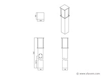 8 x keni 50 buiten lamp schuko zwart - afbeelding 4 van  6
