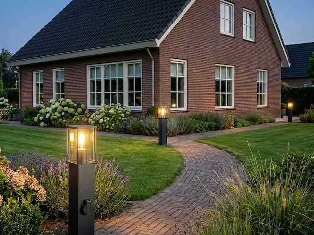 8 x keni 50 buiten lamp schuko zwart - afbeelding 8 van  10