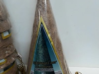 8 x kerstkegel 50 cm met 20 lampen goud - afbeelding 3 van  3