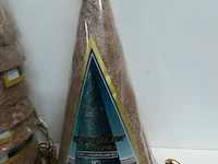 8 x kerstkegel 50 cm met 20 lampen goud - afbeelding 3 van  3