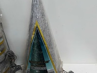 8 x kerstkegel 50 cm met 20 lampen zilver - afbeelding 3 van  3