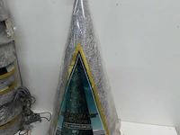 8 x kerstkegel 50 cm met 20 lampen zilver - afbeelding 3 van  3