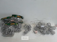 8 x kerstverlichting 10 lampen zilver ster/bal - afbeelding 2 van  3
