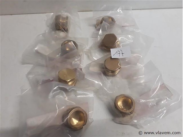 8 x knelkoppeling eindstop koper 22 mm - afbeelding 1 van  2