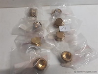 8 x knelkoppeling eindstop koper 22 mm - afbeelding 1 van  2