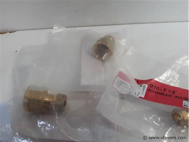8 x knelkoppeling recht koper 10 mm ½ f - afbeelding 2 van  2