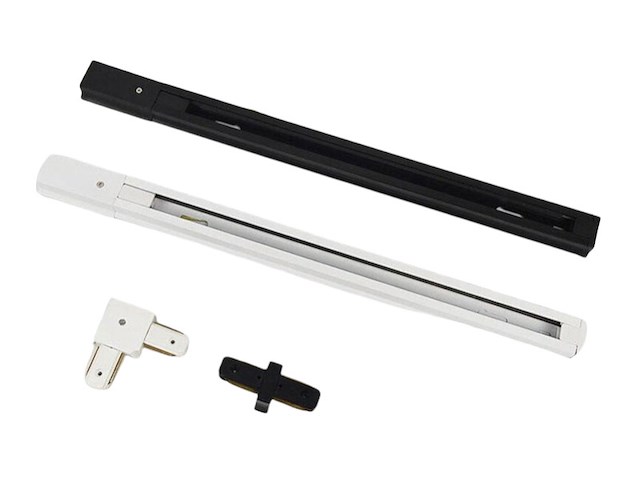 8 x l verbinding voor 1 fase 2 draden railsystem mat wit - afbeelding 3 van  4