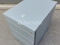 8 x ladeblokken hout grijs topblad - afbeelding 1 van  6