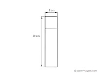 8 x largo 50 buiten lamp zwart - afbeelding 2 van  7