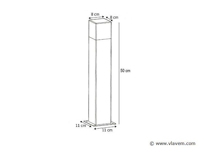 8 x largo 50 buiten lamp zwart - afbeelding 2 van  8