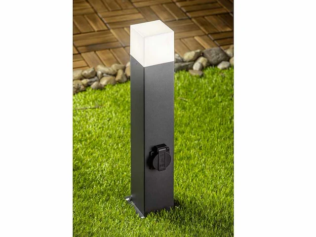 8 x largo 50 schuko buiten lamp zwart - afbeelding 1 van  7