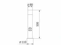 8 x largo 50 schuko buiten lamp zwart - afbeelding 3 van  7