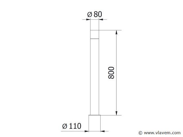 8 x largo 80 buiten lamp dimbaar zwart - afbeelding 2 van  9