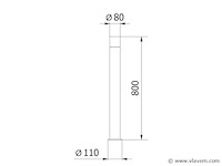 8 x largo 80 buiten lamp zwart - afbeelding 2 van  9