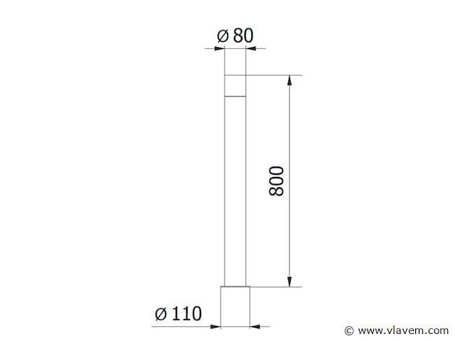 8 x largo 80 buiten lamp zwart - afbeelding 2 van  9