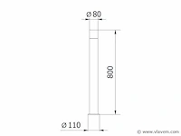 8 x largo 80 buiten lamp zwart - afbeelding 2 van  9