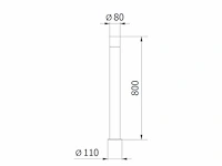 8 x largo 80 buiten lamp zwart - afbeelding 3 van  6