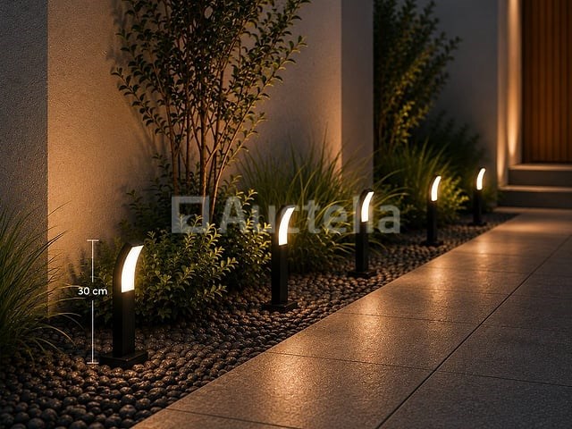 8 x led buiten sokkel lamp – 12w – 4200k neutraal wit - zwart – ip65 – prestige-2 - afbeelding 3 van  5
