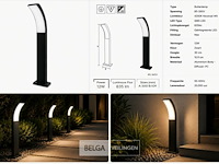 8 x led buiten sokkel lamp – 12w – 4200k neutraal wit - zwart – ip65 – prestige-2 - afbeelding 6 van  6