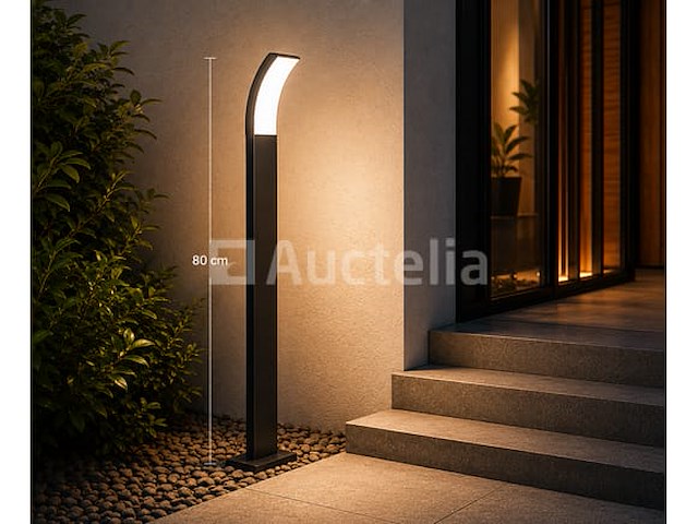 8 x led buiten sokkel lamp – 12w – 4200k neutraal wit - zwart – ip65 – prestige-4 - afbeelding 3 van  5