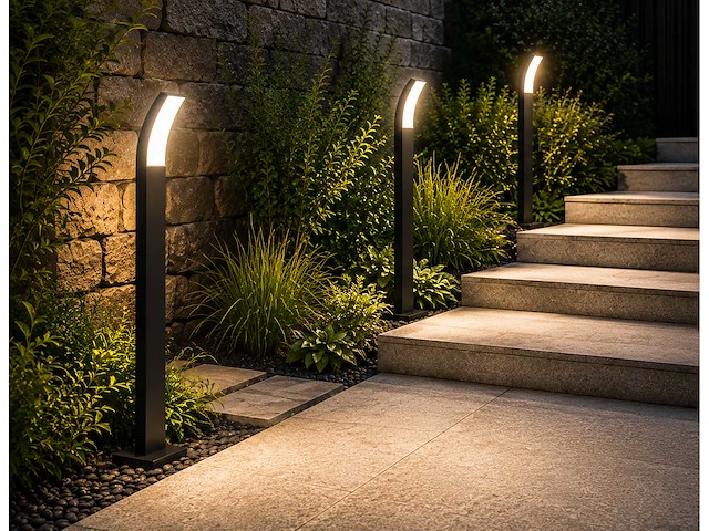 8 x led buiten sokkel lamp – 12w – 4200k neutraal wit - zwart – ip65 – prestige-4 - afbeelding 7 van  10