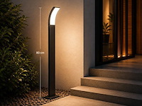 8 x led buiten sokkel lamp – 12w – 4200k neutraal wit - zwart – ip65 – prestige-4 - afbeelding 3 van  5