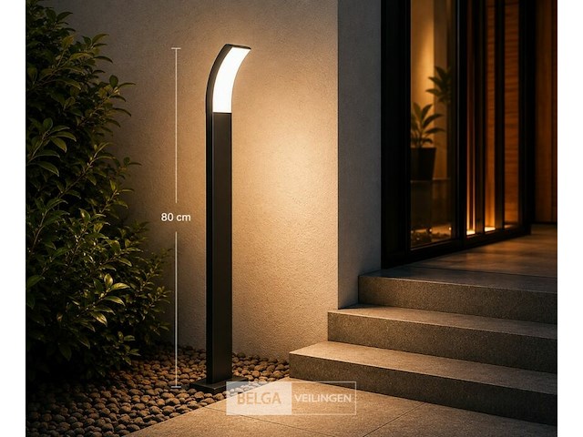 8 x led buiten sokkel lamp – 12w – 4200k neutraal wit - zwart – ip65 – prestige-4 - afbeelding 4 van  6
