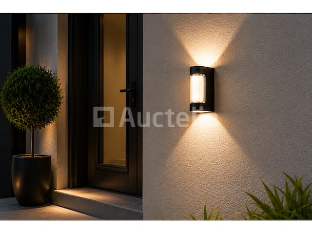 8 x led buiten wandlamp – 6w – 4200k neutraal wit - zwart – ip65 – vector-6 - afbeelding 5 van  5