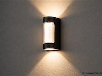 8 x led buiten wandlamp – 6w – 4200k neutraal wit - zwart – ip65 – vector-6 - afbeelding 3 van  5