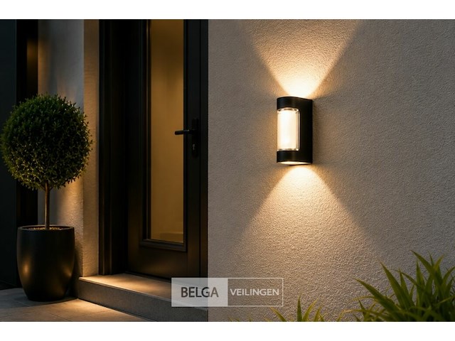 8 x led buiten wandlamp – 6w – 4200k neutraal wit - zwart – ip65 – vector-6 - afbeelding 2 van  6