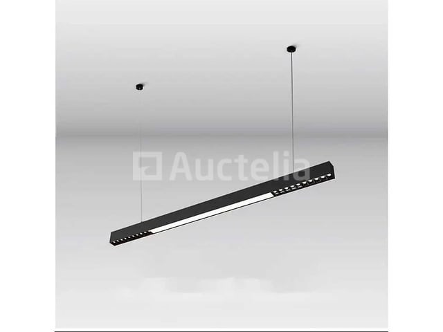 8 x led lineaire hanglamp – 35w – 120cm – ip20 – zwart – inclusief montageset - afbeelding 3 van  5