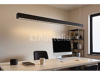 8 x led lineaire hanglamp – 35w – 120cm – ip20 – zwart – inclusief montageset - afbeelding 3 van  6