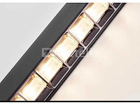 8 x led lineaire hanglamp – 35w – 120cm – ip20 – zwart – inclusief montageset - afbeelding 4 van  6
