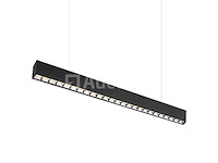8 x led lineaire hanglamp – 35w – 120cm – ip20 – zwart – inclusief montageset - afbeelding 6 van  6