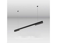 8 x led lineaire hanglamp – 35w – 120cm – ip20 – zwart – inclusief montageset - afbeelding 2 van  5